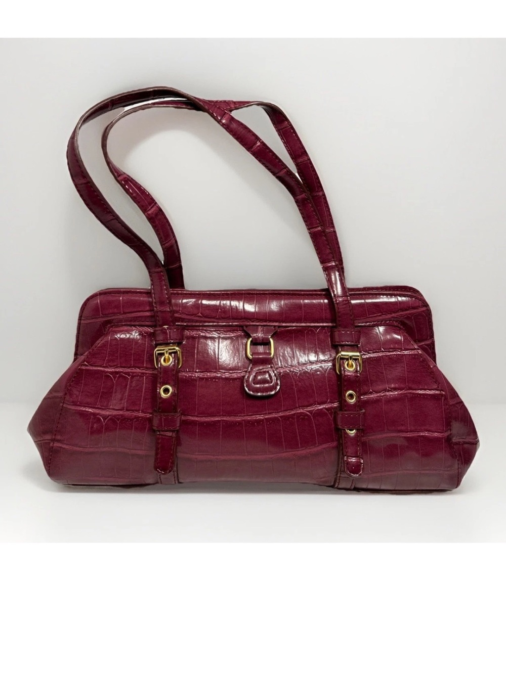 Women Classy Fashion Faux Crocodile Sexy Vintage Handbag Rare Classic Maxx NY